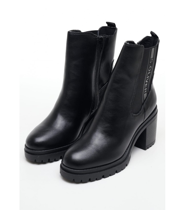 Women Boots 25410 Black ECOleather S.Oliver