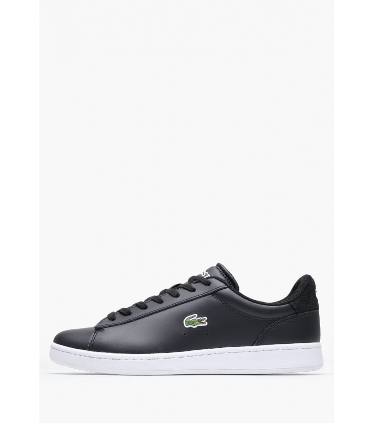 Ανδρικά Παπούτσια Casual Carnaby.224 Μαύρο Δέρμα Lacoste