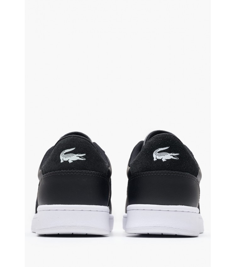 Ανδρικά Παπούτσια Casual Carnaby.Set Μαύρο Δέρμα Lacoste