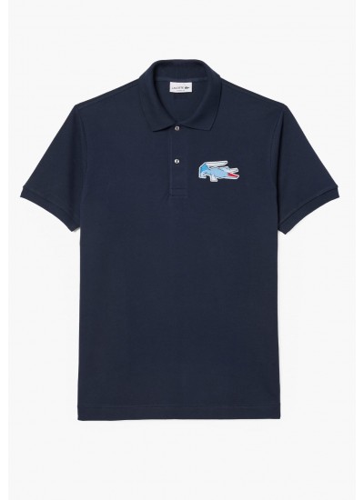 Men T-Shirts PH3600 DarkBlue Cotton Lacoste