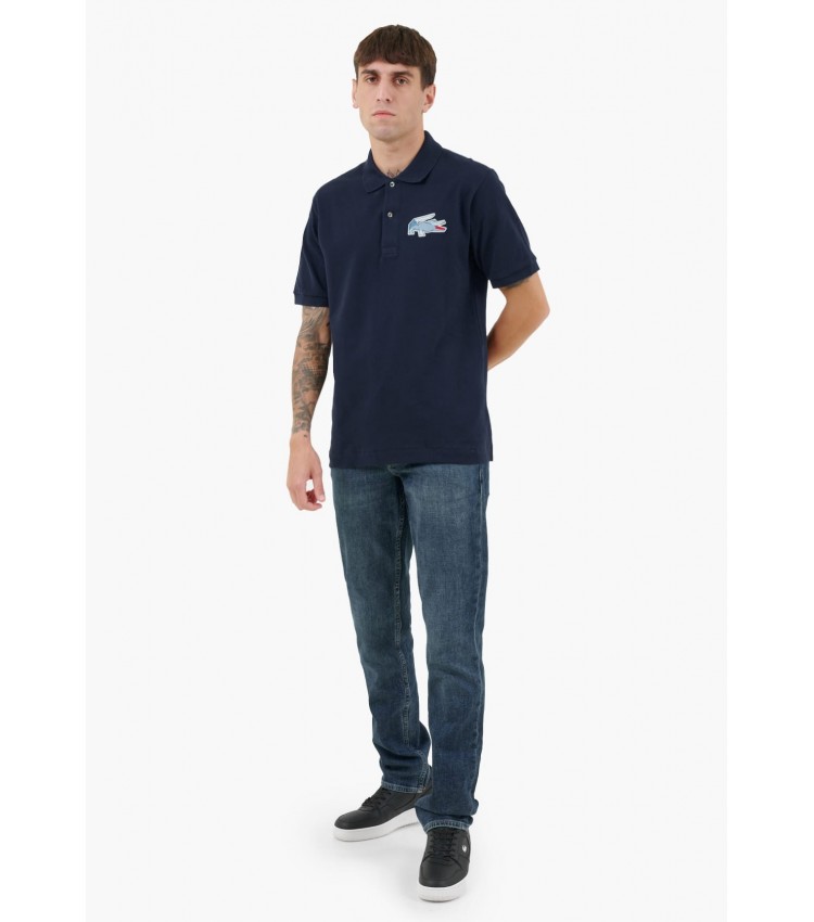 Men T-Shirts PH3600 DarkBlue Cotton Lacoste