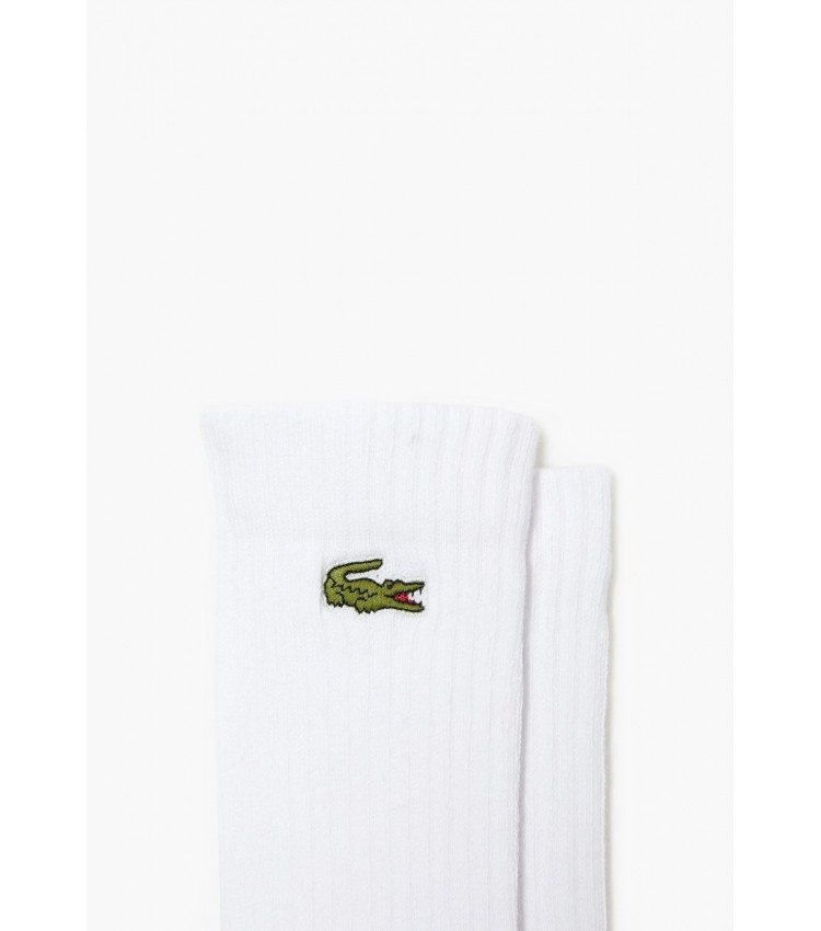 Ανδρικές Κάλτσες RA4182.3Pack Άσπρο Βαμβάκι Lacoste