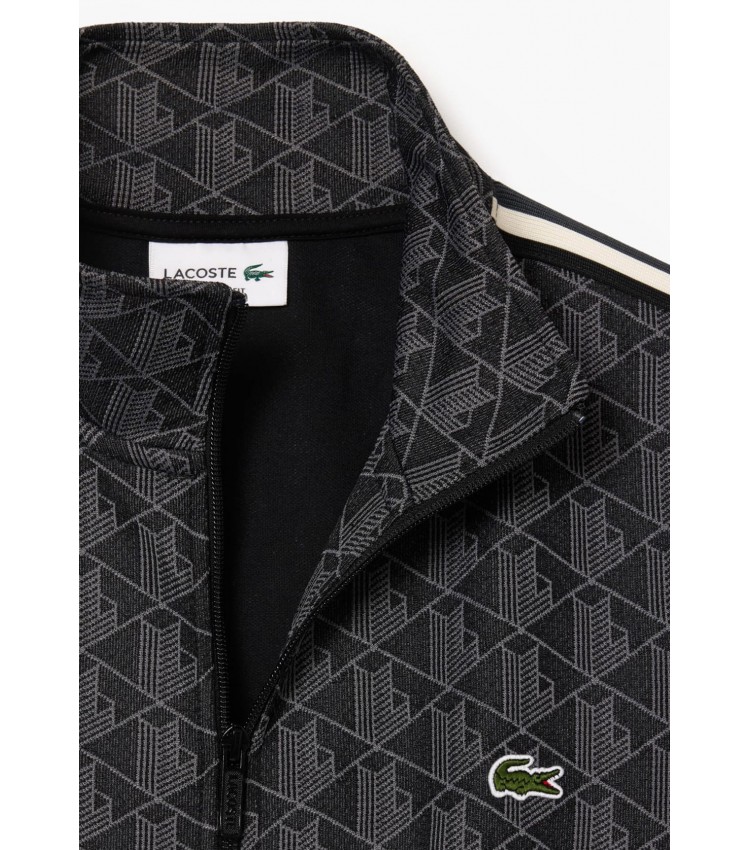 Men Jackets thin SH1368 Black Polyester Lacoste