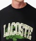 Ανδρικά Φούτερ SH2850 Μαύρο Βαμβάκι Lacoste