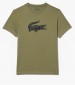 Men T-Shirts Sport.Print23 Khaki Cotton Lacoste