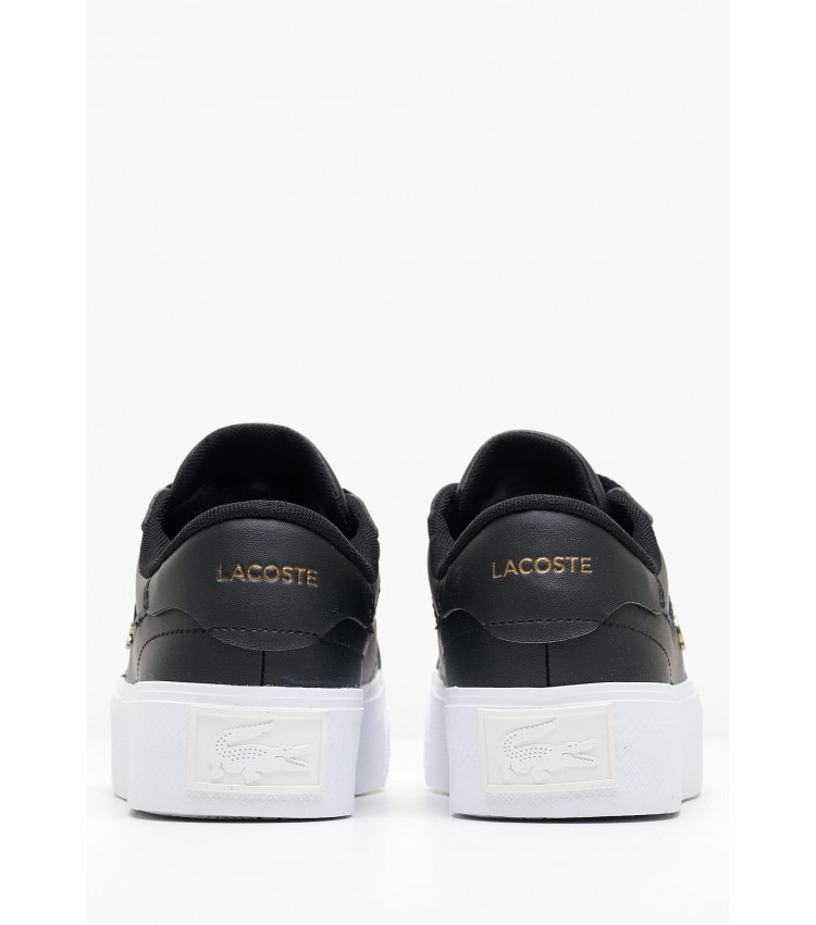 Γυναικεία Παπούτσια Casual Ziane.Platform Μαύρο Δέρμα Lacoste