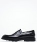 Men Moccasins 72S8 Black Leather Frau