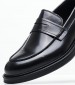 Men Moccasins 72S8 Black Leather Frau