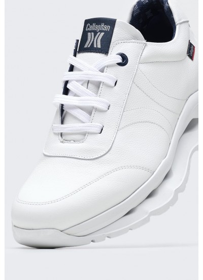 Men Casual Shoes 17834 White Leather Callaghan