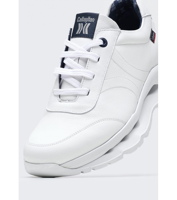 Men Casual Shoes 17834 White Leather Callaghan