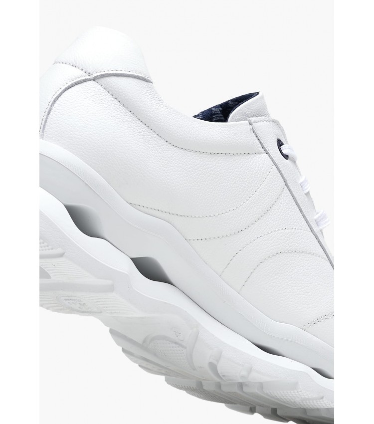 Men Casual Shoes 17834 White Leather Callaghan