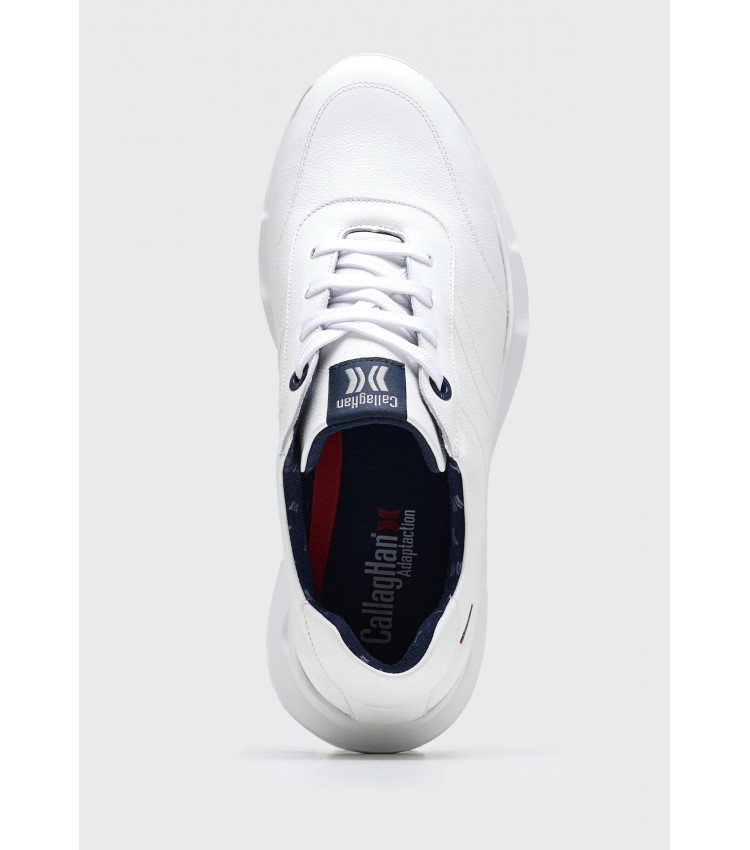 Men Casual Shoes 17834 White Leather Callaghan