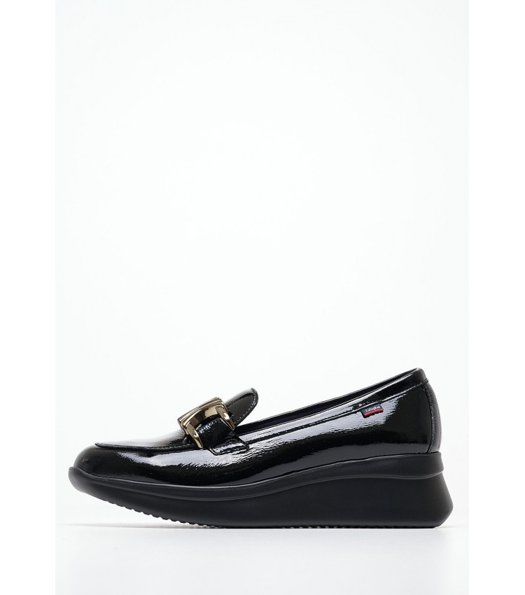 Women Moccasins 30034 Black Patent Leather Callaghan