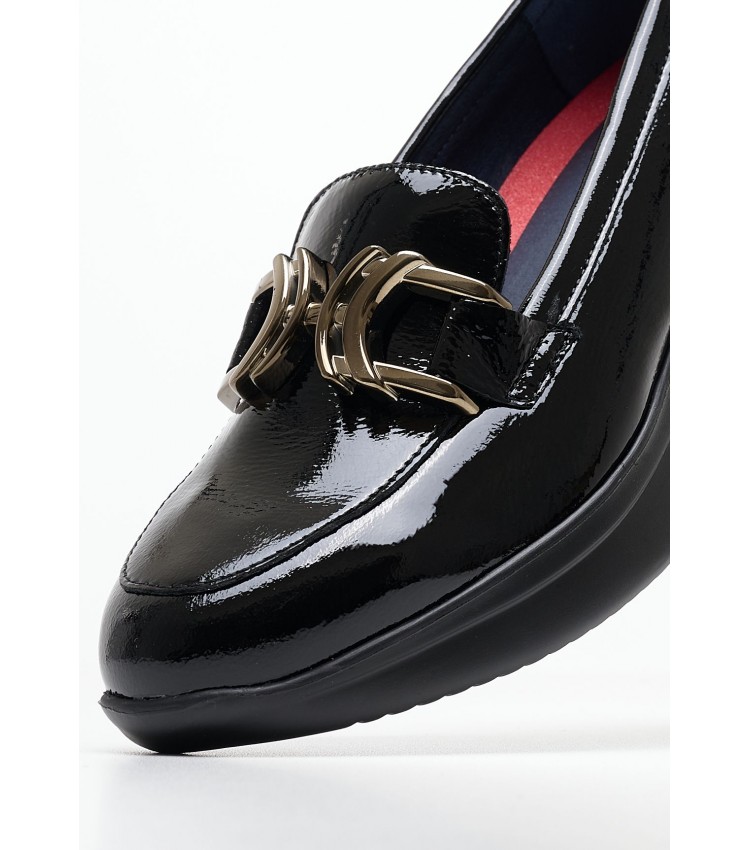 Women Moccasins 30034 Black Patent Leather Callaghan