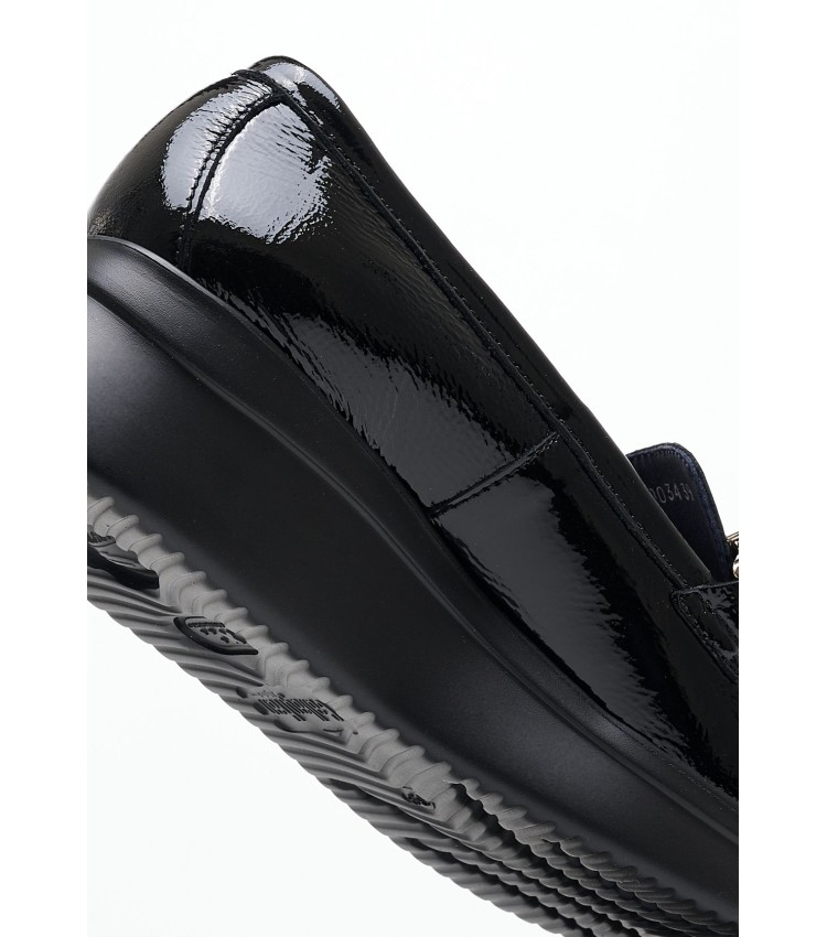 Women Moccasins 30034 Black Patent Leather Callaghan