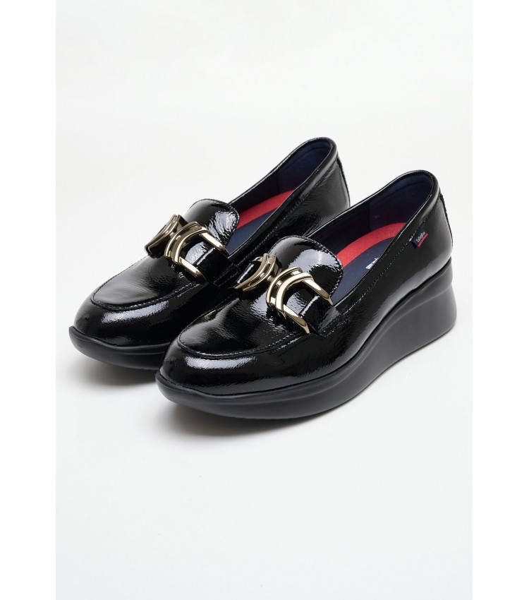 Women Moccasins 30034 Black Patent Leather Callaghan