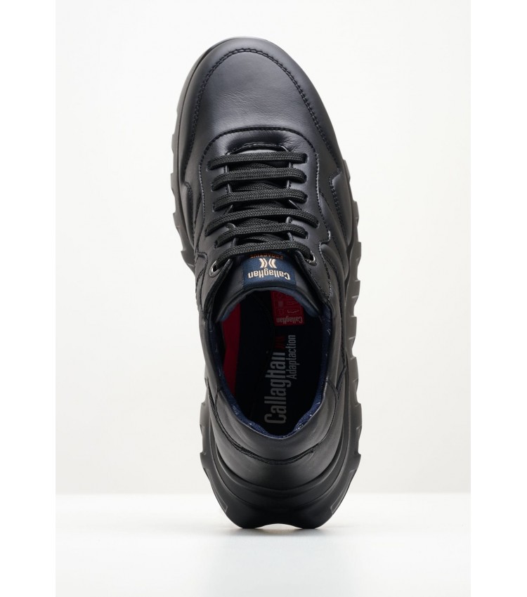 Men Casual Shoes 55340 Black Leather Callaghan