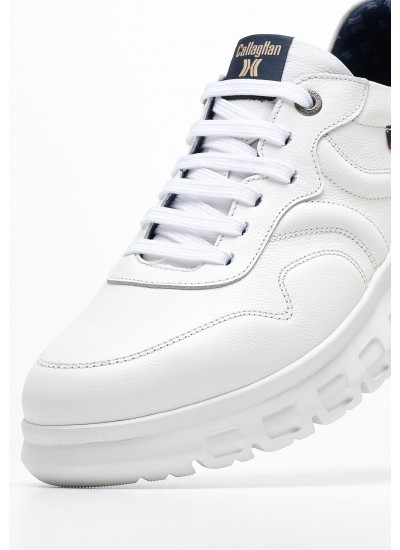 Men Casual Shoes 55340 White Leather Callaghan