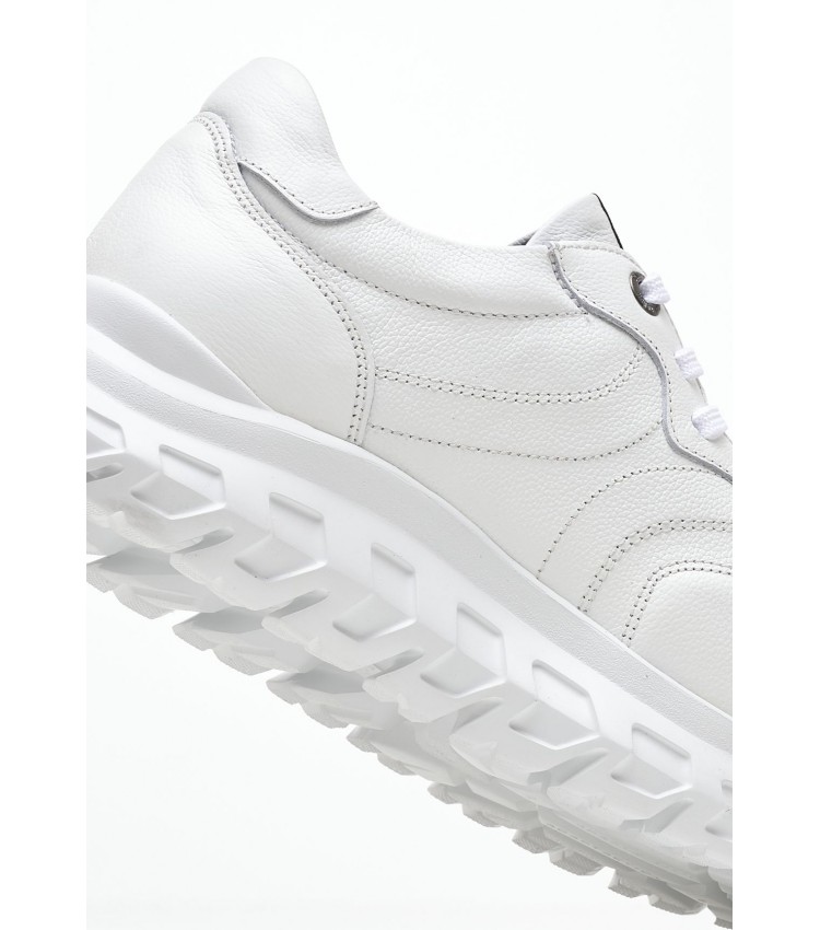 Men Casual Shoes 55340 White Leather Callaghan