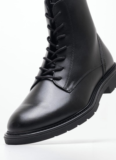 Ανδρικά Μποτάκια U5110 Μαύρο Δέρμα Boss shoes