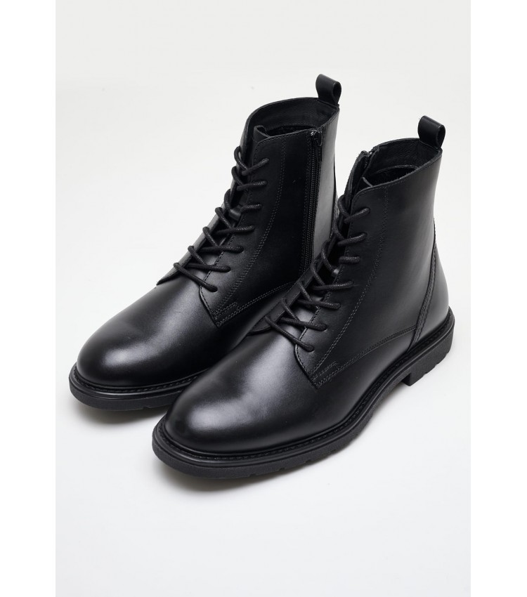 Men Boots 15104 Black Leather Marco Tozzi