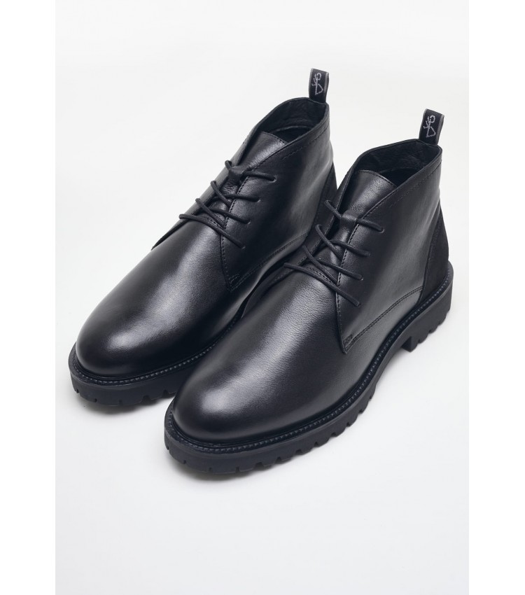 Men Boots 15203 Black Leather Marco Tozzi