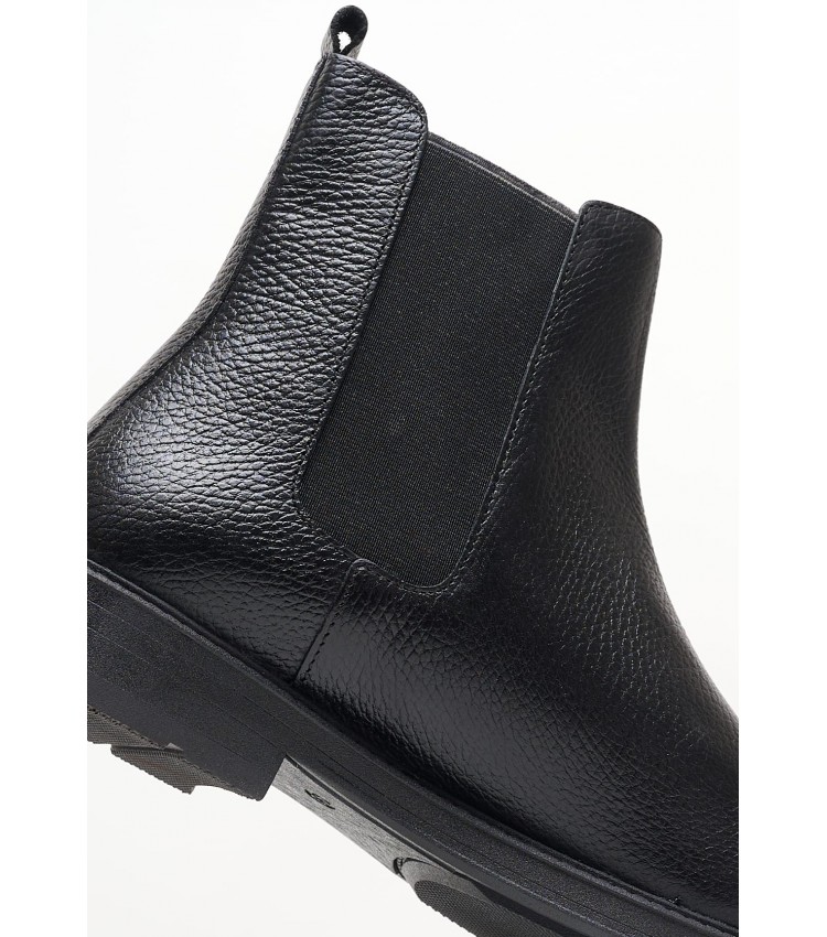 Men Boots 15301 Black Leather Marco Tozzi