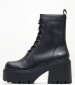 Women Boots Totally Black Leather Windsor Smith