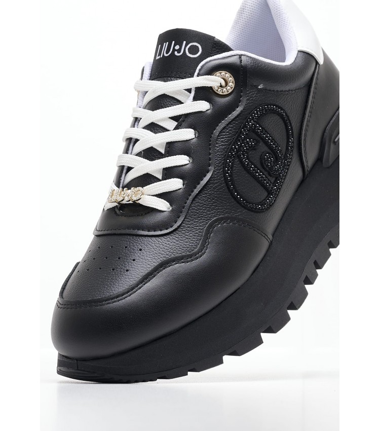 Women Casual Shoes Amazing20 Black Leather Liu Jo