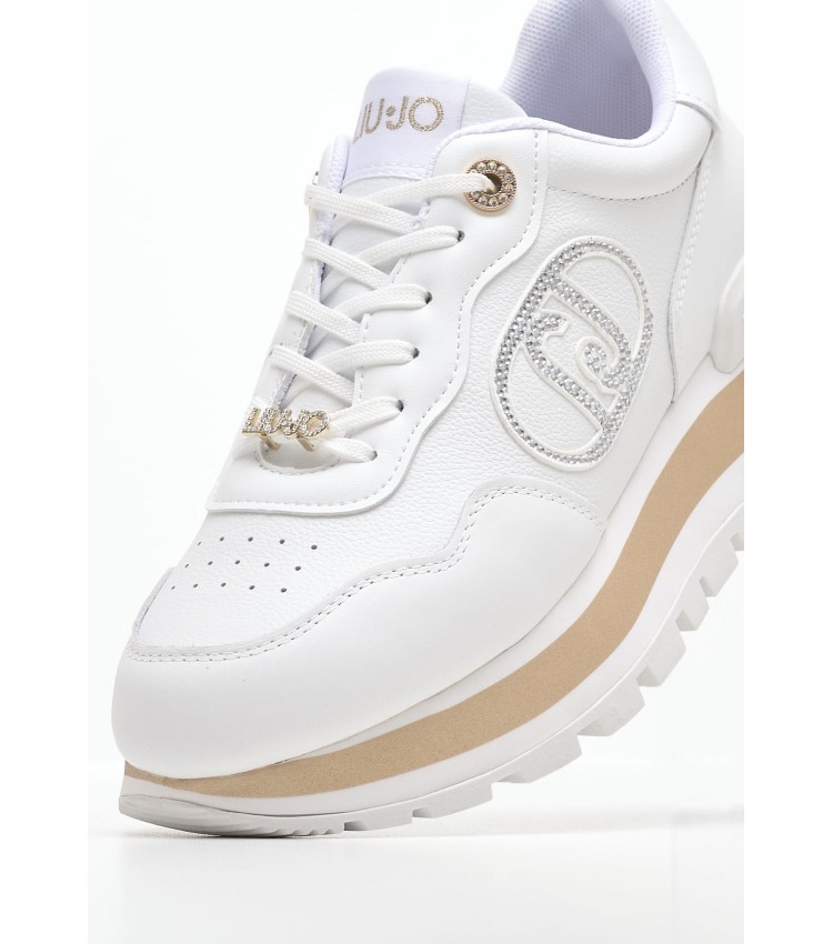 Women Casual Shoes Amazing20 White Leather Liu Jo