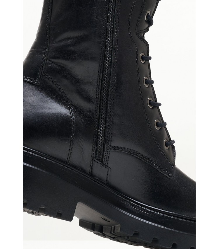 Women Boots 2Beta203 Black Leather Dei Colli