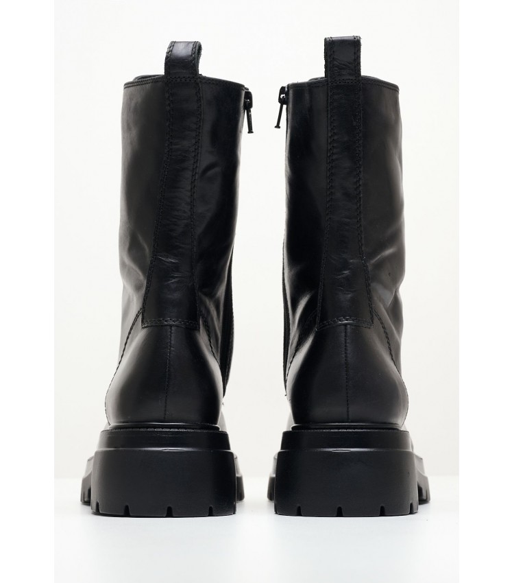 Women Boots 2Beta203 Black Leather Dei Colli