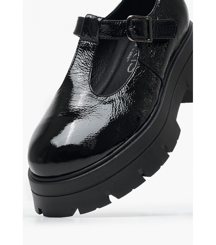 Women Moccasins 3000.3 Black Patent Leather MAKIS KOTRIS