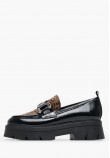 Women Moccasins 3000.4Leo Black Patent Leather MAKIS KOTRIS