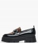 Women Moccasins 3000.4Leo Black Patent Leather MAKIS KOTRIS