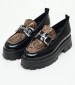 Women Moccasins 3000.4Leo Black Patent Leather MAKIS KOTRIS