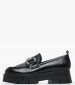 Women Moccasins 3000.4 Black Leather MAKIS KOTRIS