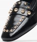 Women Moccasins K.001 Black Patent Leather MAKIS KOTRIS