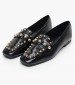 Women Moccasins K.001 Black Patent Leather MAKIS KOTRIS