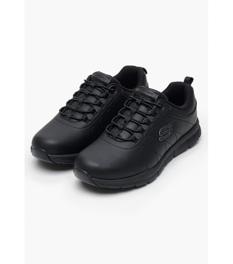 Γυναικεία Παπούτσια Casual 108214 Μαύρο ECOleather Skechers