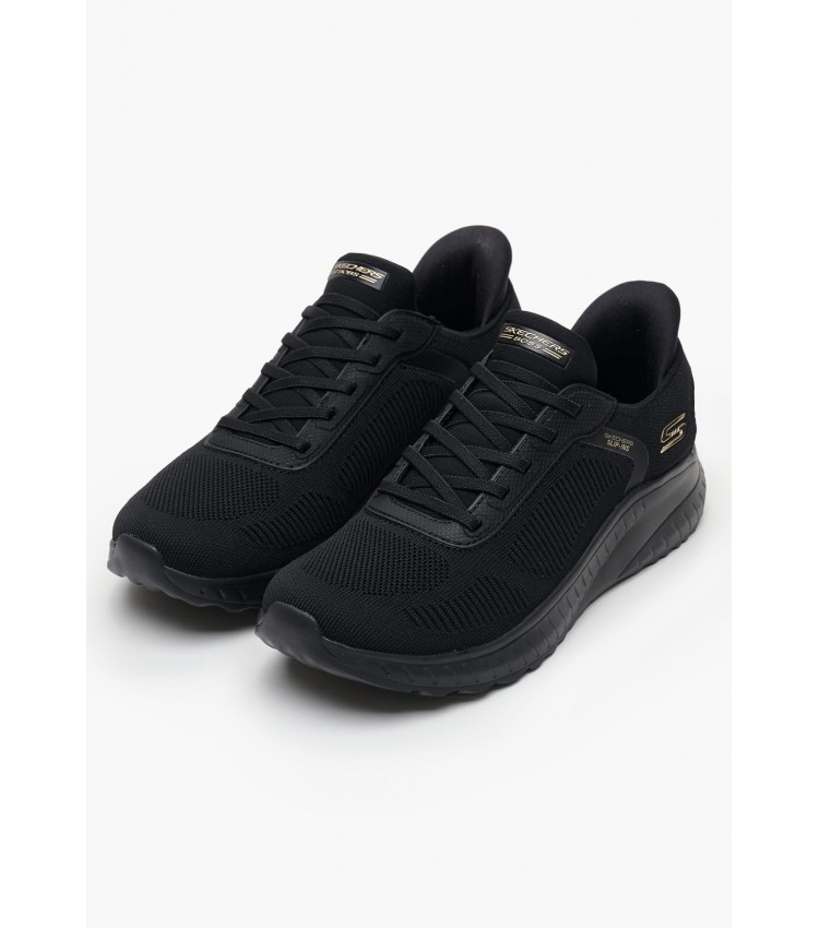 Γυναικεία Παπούτσια Casual 117497 Μαύρο Ύφασμα Skechers