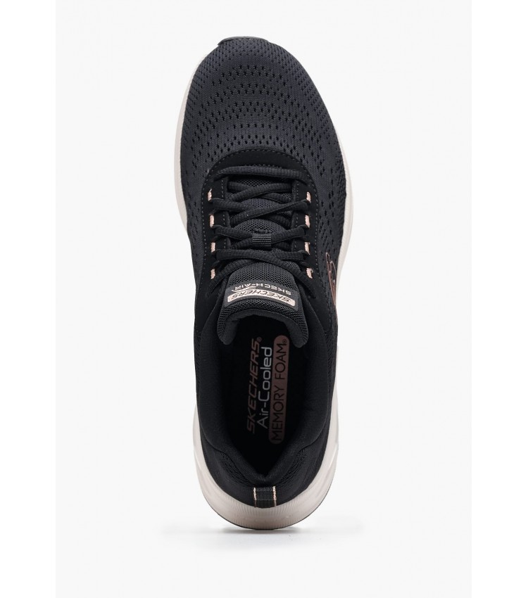 Γυναικεία Παπούτσια Casual 150074 Μαύρο Ύφασμα Skechers