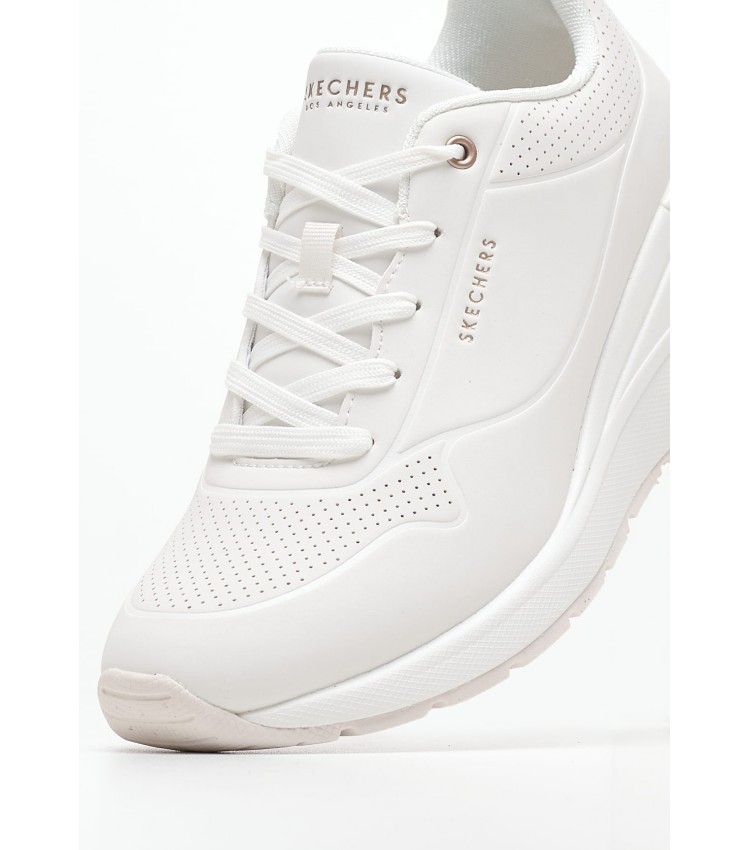 Γυναικεία Παπούτσια Casual 155401 Άσπρο ECOleather Skechers