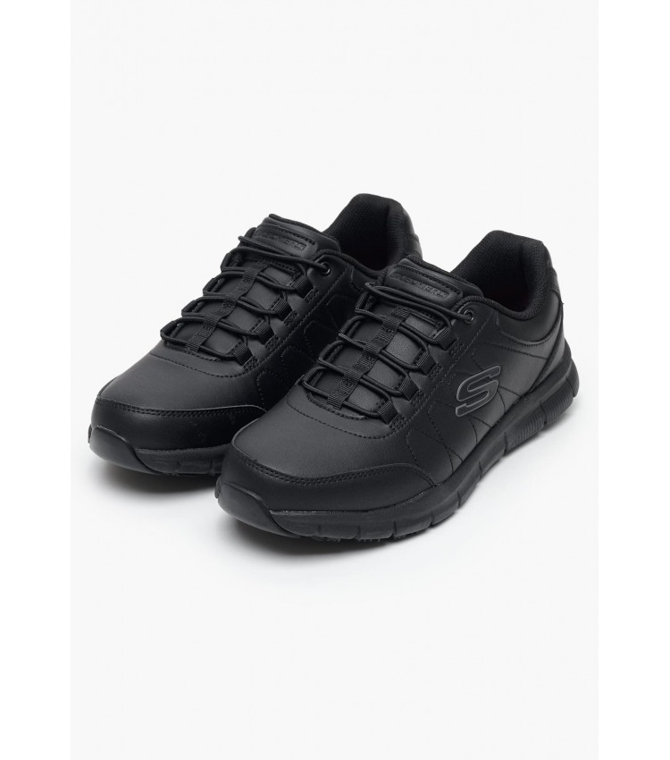 Ανδρικά Παπούτσια Casual 200272 Μαύρο ECOleather Skechers