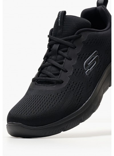 Men Casual Shoes 232395 Black Fabric Skechers