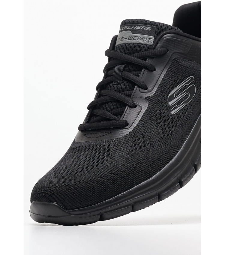 Ανδρικά Παπούτσια Casual 232698 Μαύρο Ύφασμα Skechers