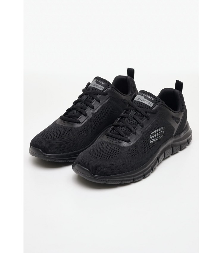 Ανδρικά Παπούτσια Casual 232698 Μαύρο Ύφασμα Skechers