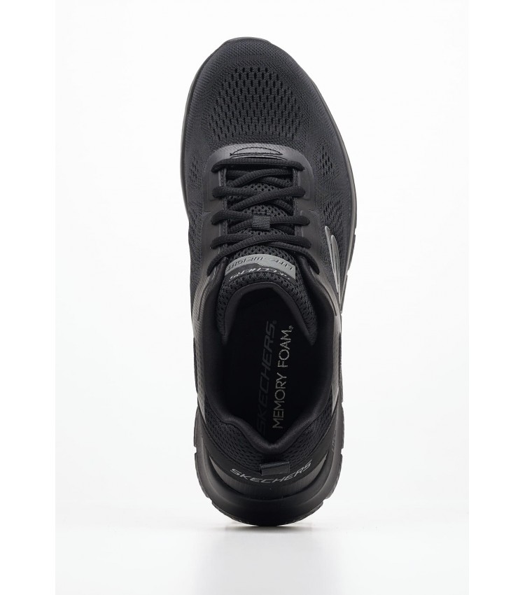 Ανδρικά Παπούτσια Casual 232698 Μαύρο Ύφασμα Skechers