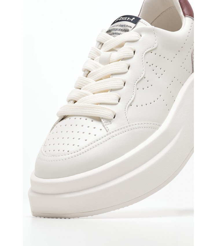 Women Casual Shoes Impuls.Bis.2 White Leather Ash