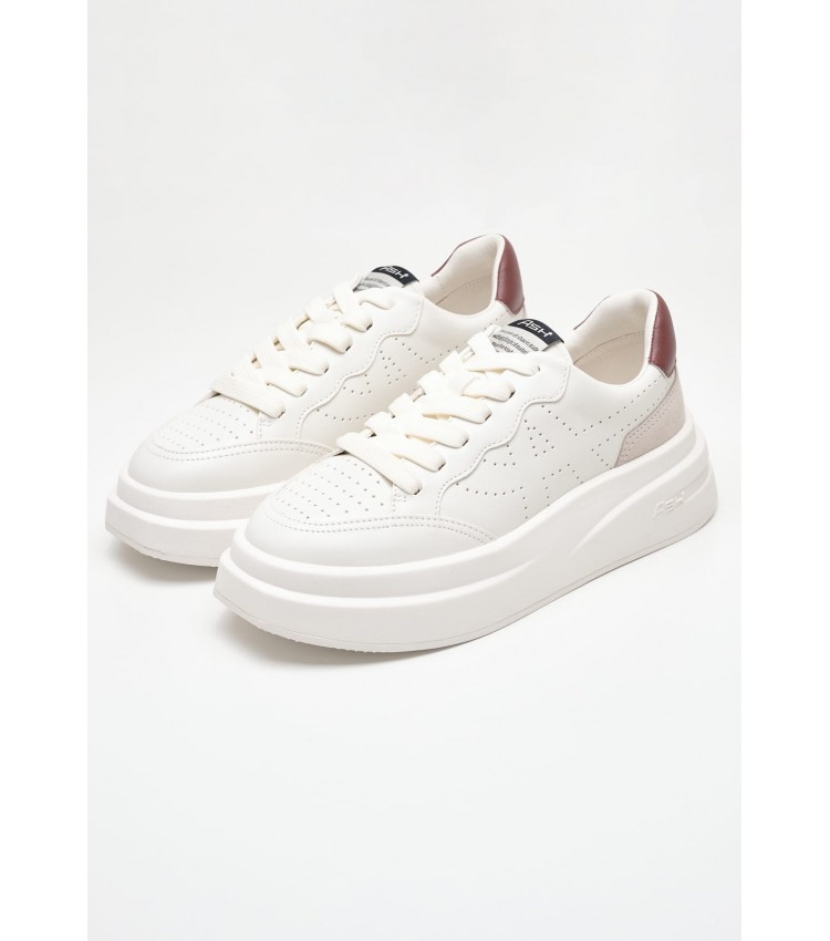 Women Casual Shoes Impuls.Bis.2 White Leather Ash